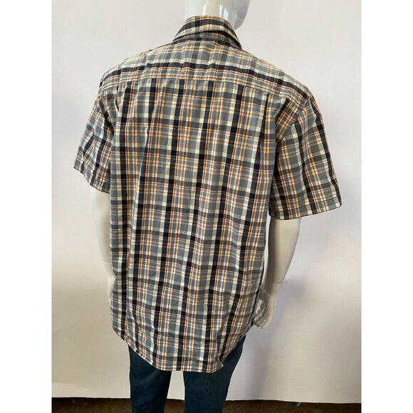 Carhartt Mens Relaxed Fit Plaid Short Sleeve Button-Up Shirt L - Picture 3 of 12